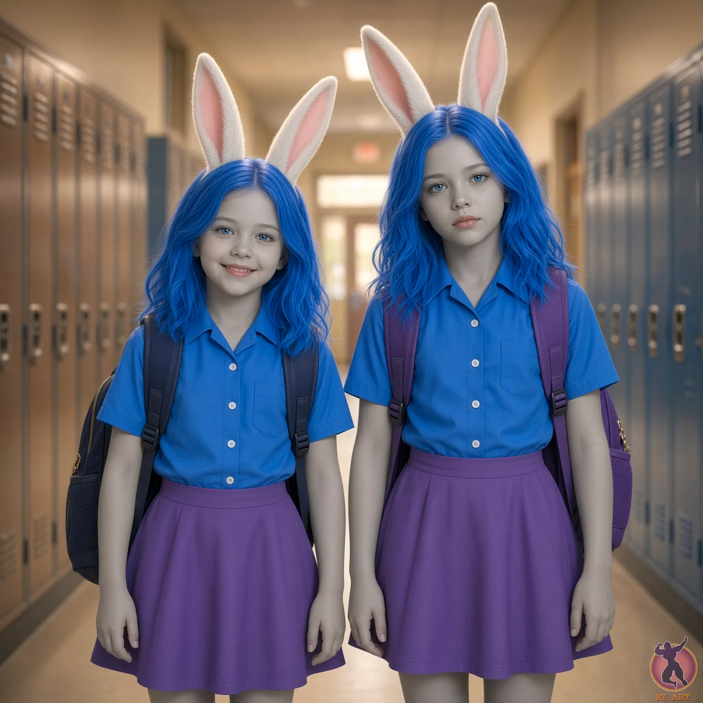Brigitte and Elizabeth as kids